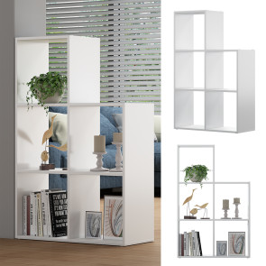 Vicco Treppenregal Aramis Weiß, 73 x 108 cm, Standregal mit 5 Fächer