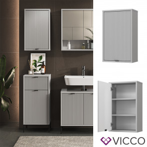 Vicco Hängeschrank für Badezimmer, Eliza 40 x 65 cm, Grau, Tür, moderne Badserie