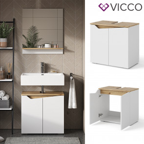 Vicco Waschtischunterschrank Marelle 60 x 57,5 cm Weiß Artisan modern Badezimmer