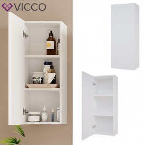 Vicco Hängeschrank Badschrank Badezimmerschrank Gloria Weiß 33 x 84 cm modern Badezimmer Tür 3 Fächer