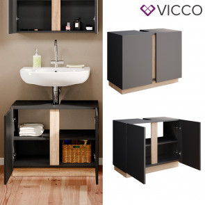 Vicco Waschtischunterschrank Waschbeckenunterschrank Badezimmerschrank Gloria Anthrazit Sonoma 70 x 56 cm modern Badezimmer 2 Türen