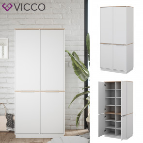 Vicco Schrank Betti 82 x 179 cm, Weiß Sonoma, 4-türig, Schlafzimmer