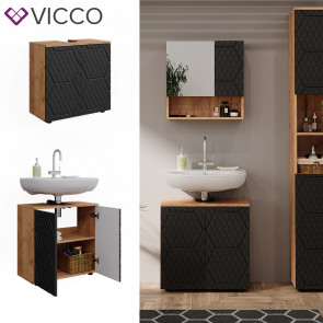 Vicco Waschbeckenunterschrank Irma Eiche Anthrazit 60 x 59 cm Badezimmer