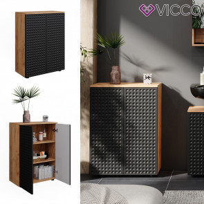 Vicco Badschrank Irma Eiche Anthrazit 60 x 81 cm Badezimmer