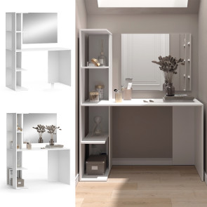 Vicco Schminktisch Tower Weiß 122 x 55 cm mit Spiegel