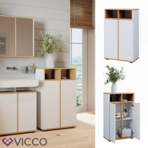 Vicco Midischrank Didi Weiß Eiche 60 x 97 cm mit 2 Türen