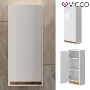 Vicco Hängeschrank Detmold Weiß Eiche 82 x 35 cm mit Tür
