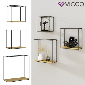 Wandregal Hilde Goldkraft Eiche 3er Set