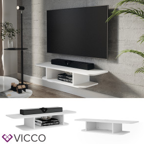 Vicco CD-Regal Lorio Weiß 105 x 18,2 cm offene Fächer
