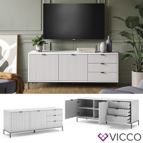 Vicco Lowboard Eliza Weiß 150,1 x 60 cm mit 3 Schubladen und 2 Türen