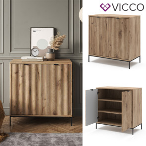 Vicco Kommode Eliza Viking Oak 80 x 81,2 cm mit 2 Türen