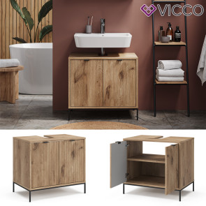 Vicco Waschbeckenunterschrank Eliza Viking Oak 70 x 63 cm mit 2 Türen