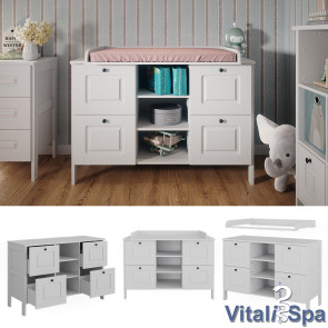 Vitalispa Wickelkommode Ajaton Weiß 133 x 98,4 cm