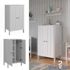 Vitalispa Kinderkleiderschrank Ajaton Weiß 70 x 120,6 cm