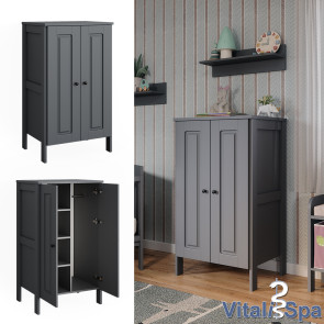 Vitalispa Kinderkleiderschrank Ajaton Grau 70 x 120,6 cm