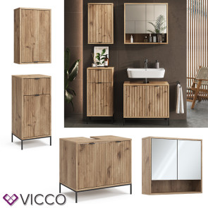 Vicco Badmöbel-Set Eliza Viking Oak 4 Teile
