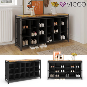 Vicco Schuhschrank Fyrk Eiche rustikal 100 x 54,5 cm