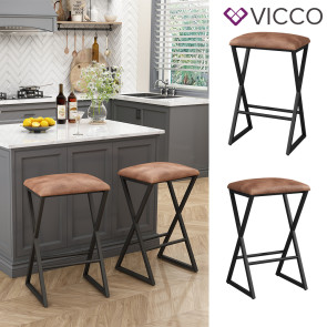 Vicco Barhocker Vault Braun 30 x 40 cm 2er Set