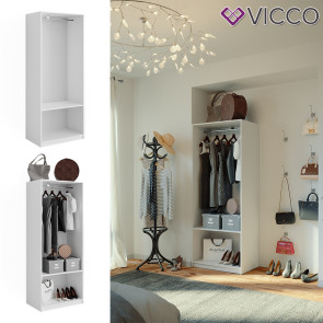 Vicco Kleiderschrank Elmo Weiß 80 x 200 cm