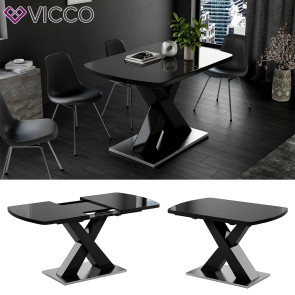 Vicco Esstisch Chinto Schwarz 120 x 80 cm