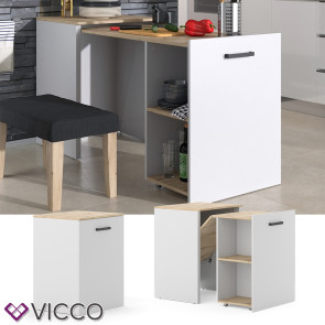 Vicco Esstisch Adam Greige Eiche 60 x 150,2 cm