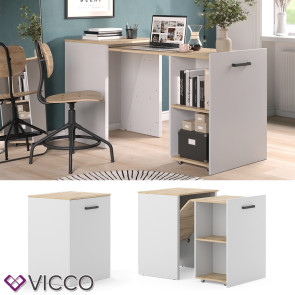 Vicco Schreibtisch Adam Greige Eiche 60 x 150,2 cm