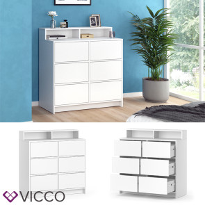 Vicco Kommode Naara Weiß 98,6 x 100,6 cm