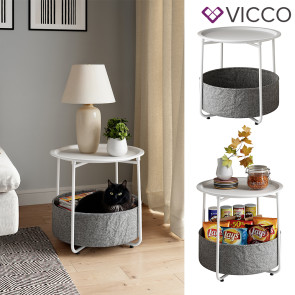 Vicco Couchtisch Liva Weiß 47 x 50 cm