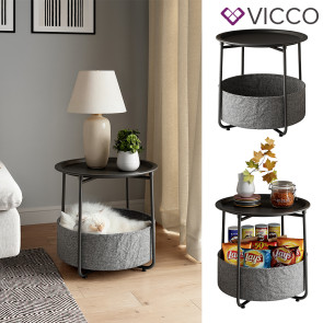 Vicco Couchtisch Liva Schwarz 47 x 50 cm