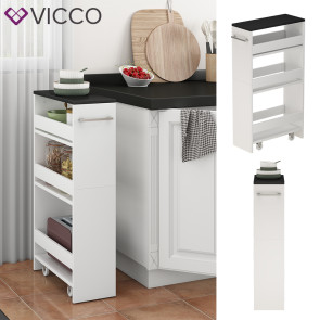 Vicco Rollregal Rivo Weiß Anthrazit 20 x 84,4 cm