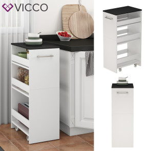 Vicco Rollregal Rivo Weiß Anthrazit 30 x 84,4 cm