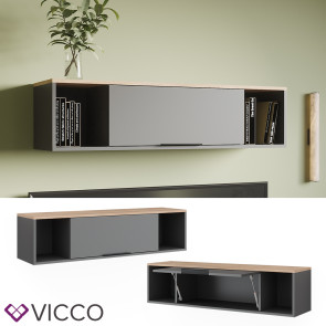 Vicco Wandregal Betti Anthrazit Sonoma 120 x 30 cm