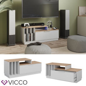 Vicco Lowboard Betti Weiß Sonoma 120 x 49,9 cm