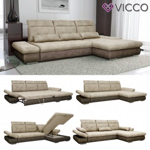 VICCO Ecksofa HAMPTON Rechts