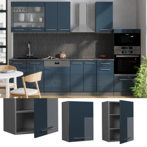 Vicco Hängeschrank Fame-Line Anthrazit Dunkelblau Hochglanz 50 cm
