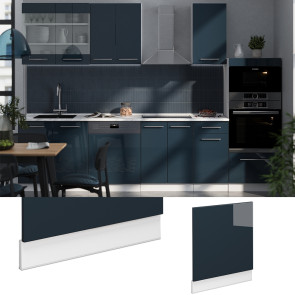 Vicco Geschirrspülerblende Fame-Line Weiß Dunkelblau Hochglanz 60 cm ohne Arbeitsplatte