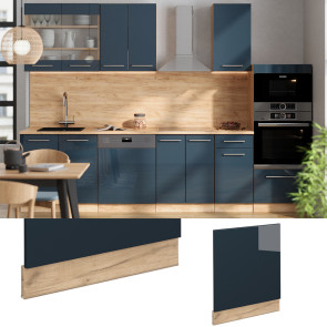 Vicco Geschirrspülerblende Fame-Line Eiche Dunkelblau Hochglanz 60 cm ohne Arbeitsplatte