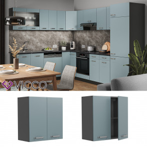 Vicco Hängeschrank Küchenschrank R-Line Solid Anthrazit Blau Grau 60 cm modern