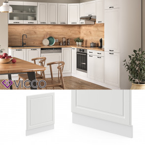 Vicco Geschirrspülerfront Blende Küchenzeile Landhaus R-Line 60 cm Anthrazit
