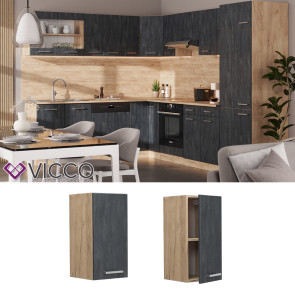 Vicco Hängeschrank R-Line Schwarz Beton Eiche 30 cm