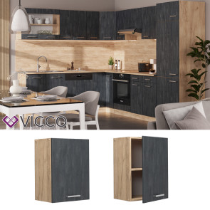 Vicco Hängeschrank R-Line Schwarz Beton Eiche 45 cm