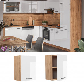 Vicco Hängeschrank Küchenschrank Küchenzeile R-Line 45 cm Eiche Weiß Tür Fächer