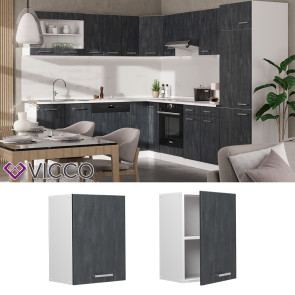 Vicco Hängeschrank R-Line Schwarz Beton Weiß 45 cm