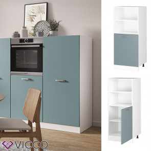 Vicco Vorratsschrank Küchenschrank R-Line Solid Weiß Blau Grau 60 cm modern kleine Tür