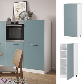 Vicco Vorratsschrank Küchenschrank R-Line Solid Weiß Blau Grau 60 cm modern große Tür