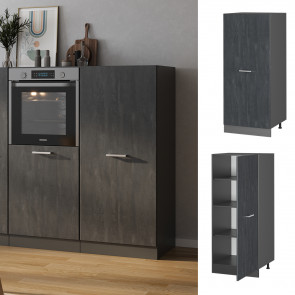 Vicco Vorratsschrank R-Line Schwarz Beton Anthrazit 60 cm große Tür