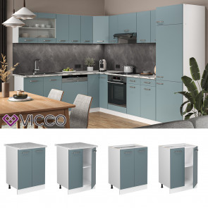 Vicco Unterschrank Küchenschrank R-Line Solid Weiß Blau Grau 60 cm modern