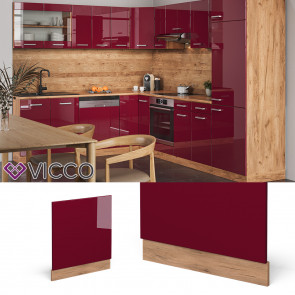 Vicco Geschirrspülerblende Küchenmöbel R-Line Eiche Oxidrot 60 cm modern
