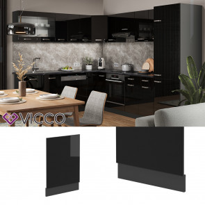 Vicco Geschirrspülerblende Küchenmöbel R-Line Solid Anthrazit Schwarz 45 cm modern