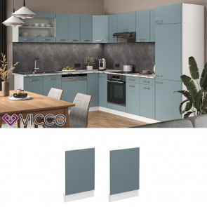 Vicco Geschirrspülerblende Küchenmöbel R-Line Solid Weiß Blau Grau 45 cm modern